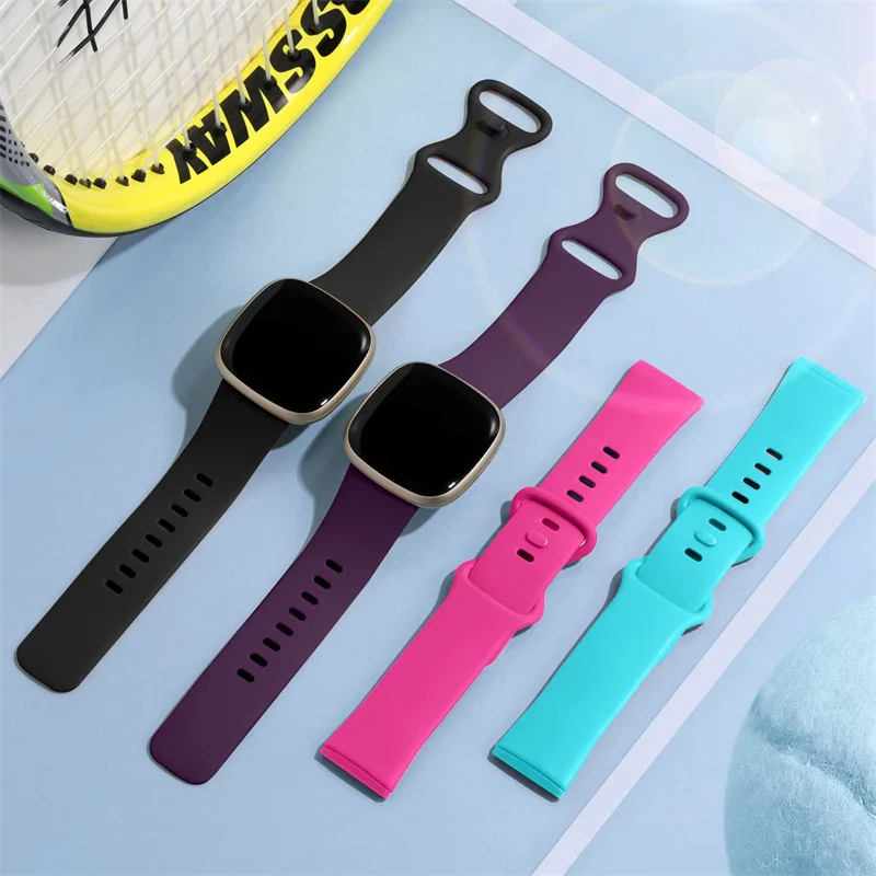 Strap For Fitbit Versa 3 Watch Band smartwatch Accessories replacment Silicone sport Bracelet For Fitbit Sense Versa3 Watchband