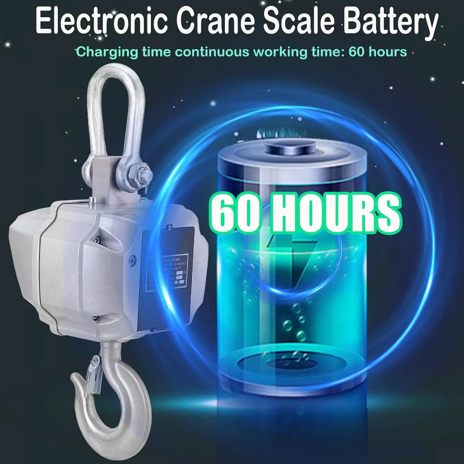 11000Lbs/5000Kg Crane Scale, Digital Hanging Scale, Heavy Duty Industrial Electronic Scale With Hook, High Precision For