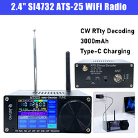 SI4732 ATS-25 Max-Decoder Radio Receiver 2.4 Inch Touchscreen CW RTty Decoding Radios Type-C Charging 3000mAh WiFi Receivers