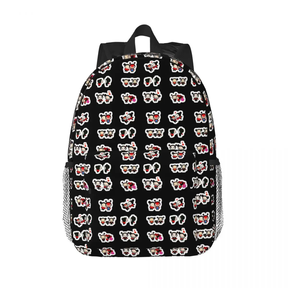 Niedlicher Cartoon-Pucca-Rucksack, Tagesrucksack mit großer Kapazität, Schulrucksack für Jungen und Mädchen, Umhängetaschen für Männer, Frauen, Kinder, Schultasche