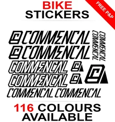 For 1Set Commencal decals stickers sheet (cycling, mtb, bmx, road, bike) die-cut logo Car Styling