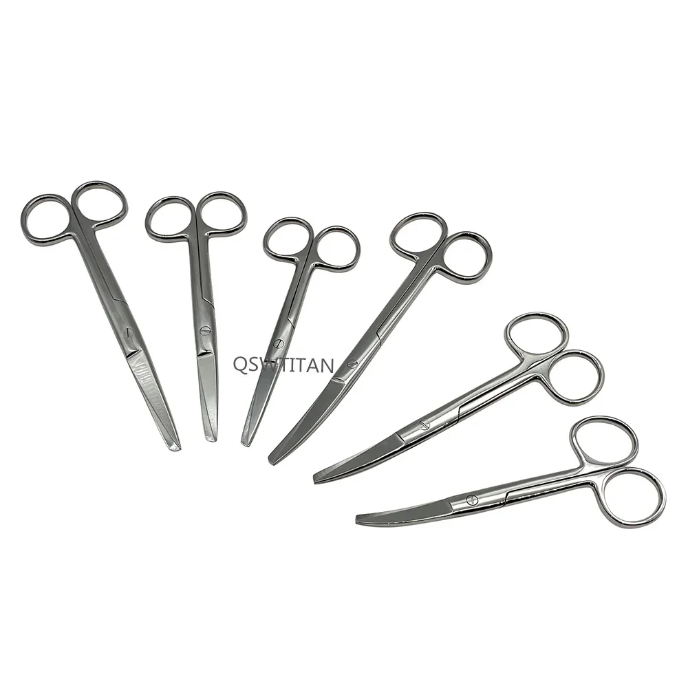 12.5-16Cm Schaar Chirurgisch Hulpmiddel 1 Stuk Rechte Gebogen Roestvrijstalen Plastische Chirurgie Instrumenten