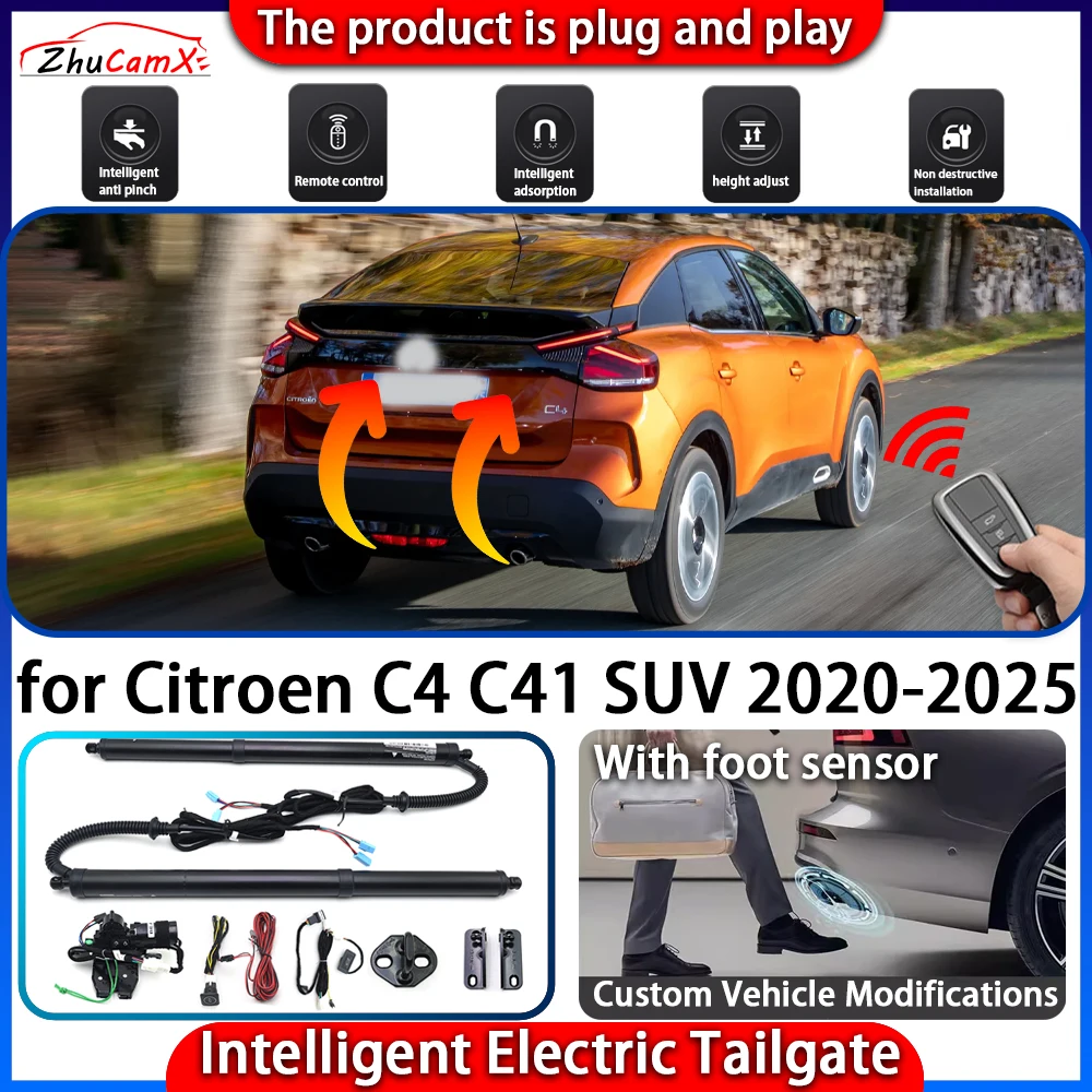 

ZhuCamX Smart Powered Tailgate System for Citroen C4 C41 SUV 2020-2025 Automatic Intelligent Electric Trunk Lift Control Kit