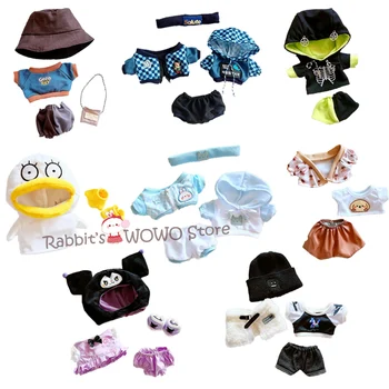 1 Juego de ropa para muñecas Idol de 20cm, diadema con capucha, zapatos, bolsa, sombrero, traje, accesorios para muñeca de algodón súper estrella, juguete de regalo