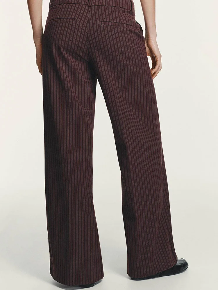 Spring 2026 Women's Zipper Vest Flared Pants Ethnic Stage Costume Trendy Fashionable Ladies' Vest Zipper Design Wide Leg Pants