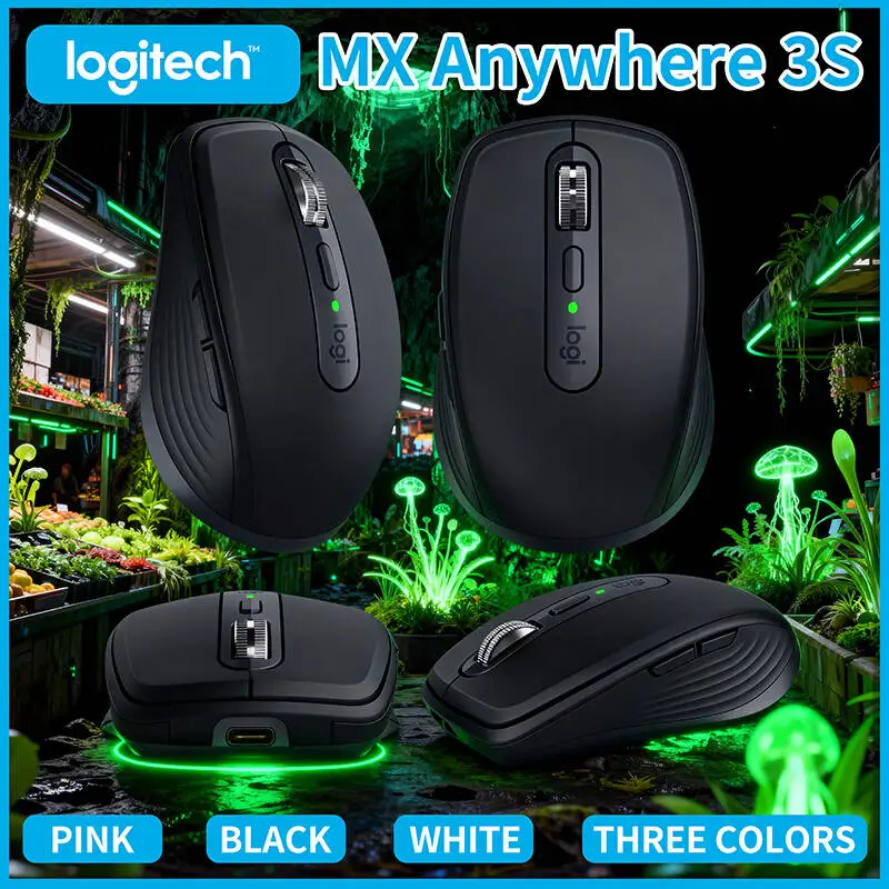 

Компактная мышь Logitech MX Anywhere 3S, эргономичный дизайн, перезаряжаемая, с быстрым прокруткой для портативных ПК Mac