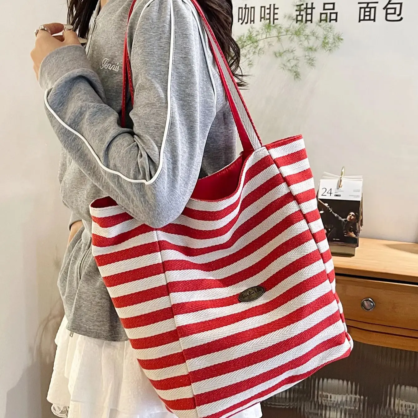 

Zeyph Simple And Versatile Reversible Back To Back Canvas Bag Shoulder Bag Handbag Eco Friendly Design Fabric