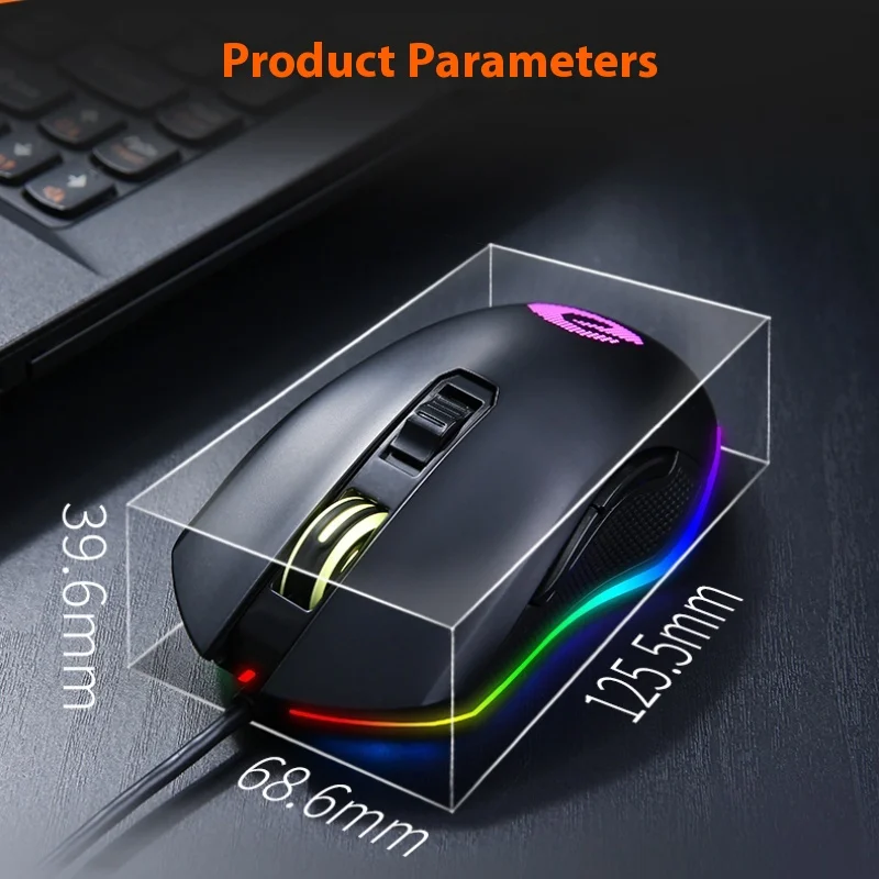 

Dareu Em905 Wired Mouse Game Machine Office Macro Programming Desktop Notebook Feel Comfortable Multi-scene General Feel Good