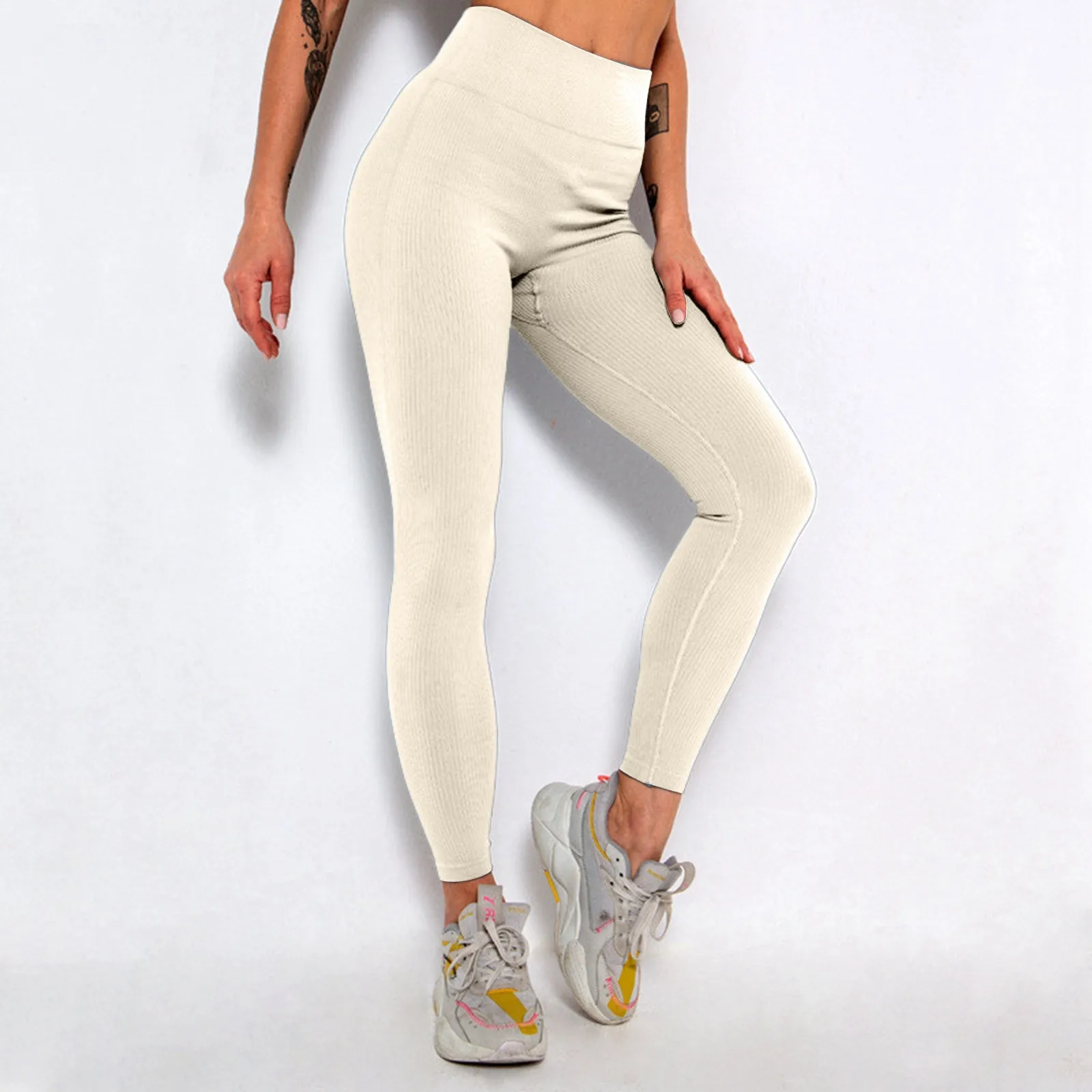 Mallas deportivas para mujer, pantalones de Yoga, Fitness, correr, Leggings ajustados de levantamiento de cadera, ropa de gimnasio, Leggings de Ciclismo de cintura alta