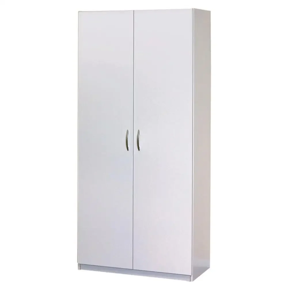 New Design Sliding Door Wooden Modern White Wardrobe Simple Wardrobe Bedroom Furniture Home Lacquer Extendable Customized Size