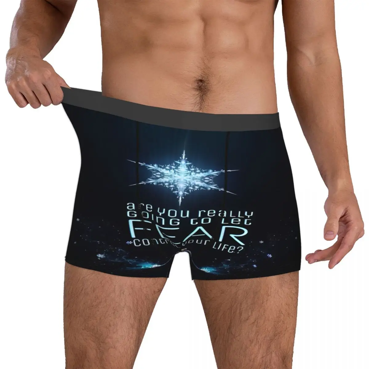 Custom Male Fashion F-Frozenes Underwear Snowflake Boxer Briefs Soft Shorts Panties Underpants