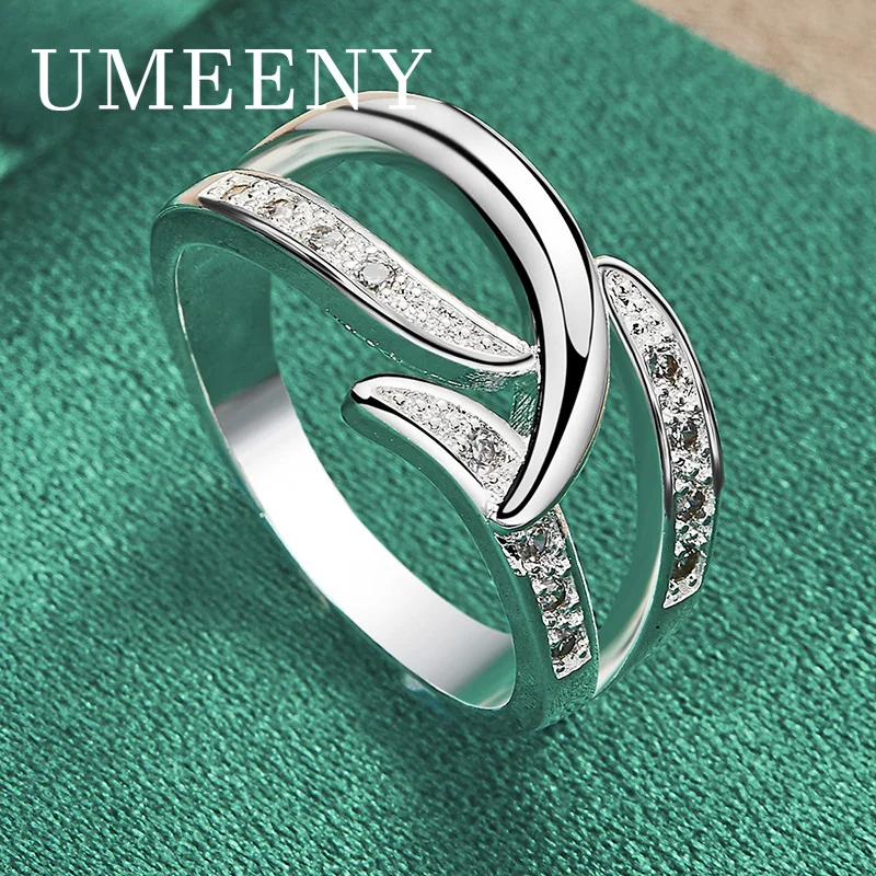 925 Sterling Silver 7/8/9/10 Luxury Zircon Ring Women Temperament Jewelry Wedding Party Engagement