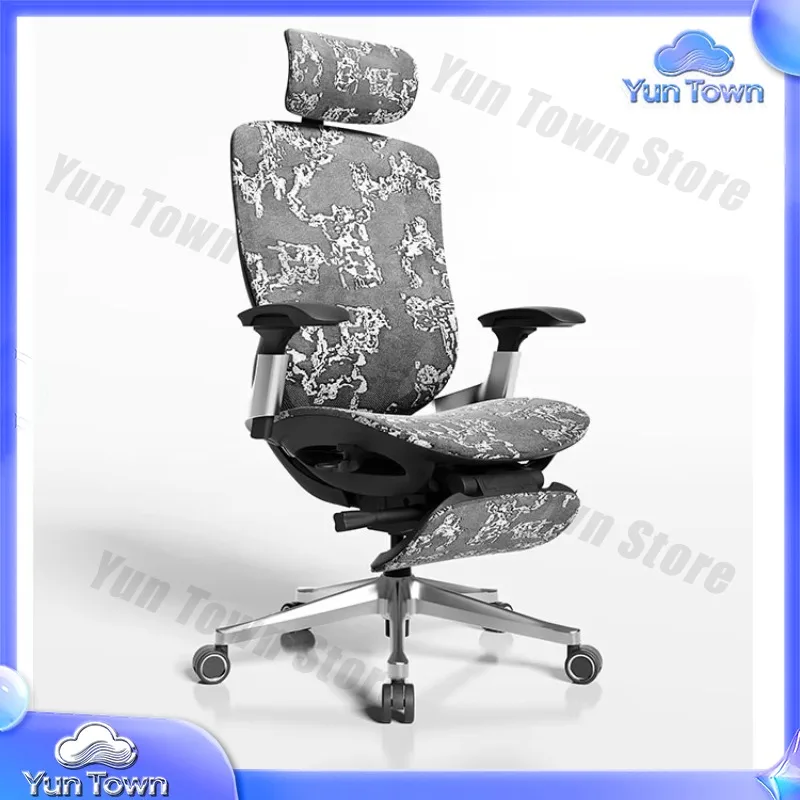 Wholesale Luxury Ergonomic Mesh Chair In Black And Gray Modern Design With Foot Rest Fabric Material OEM ODM