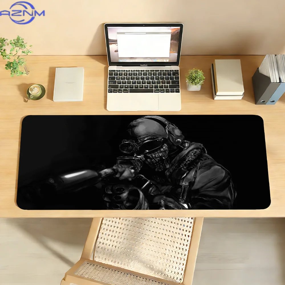 Alfombrilla de Ratón con Diseño de Soldado Táctico, Antideslizante, con Borde Bloqueable, Accesorios para PC y Portátil, Alfombr