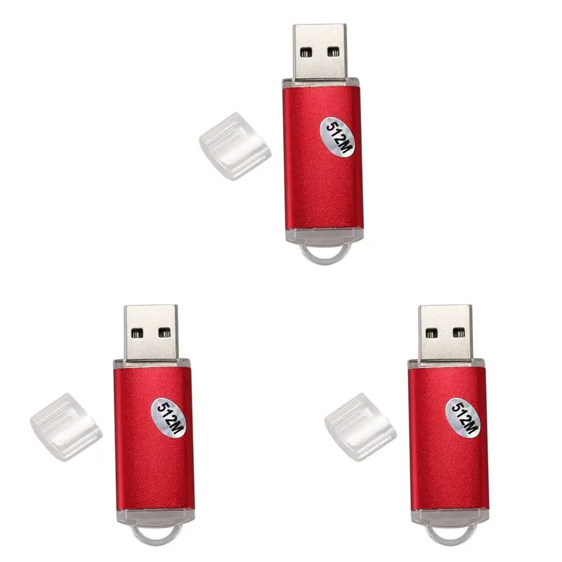 ABRI-3X USB 2.0 Flash Memory Stick Pen Drive Storage Thumb Color:Red Capacity:512MB