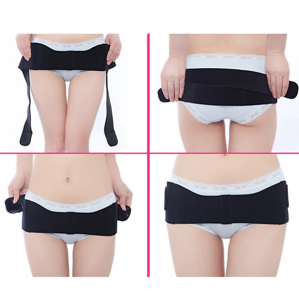 حزام علاج الحوض للنساء لتصحيح الحوض بعد الولادة ودعم البطن وتشكيل الورك مريح لجميع المواسم باللون الأسود