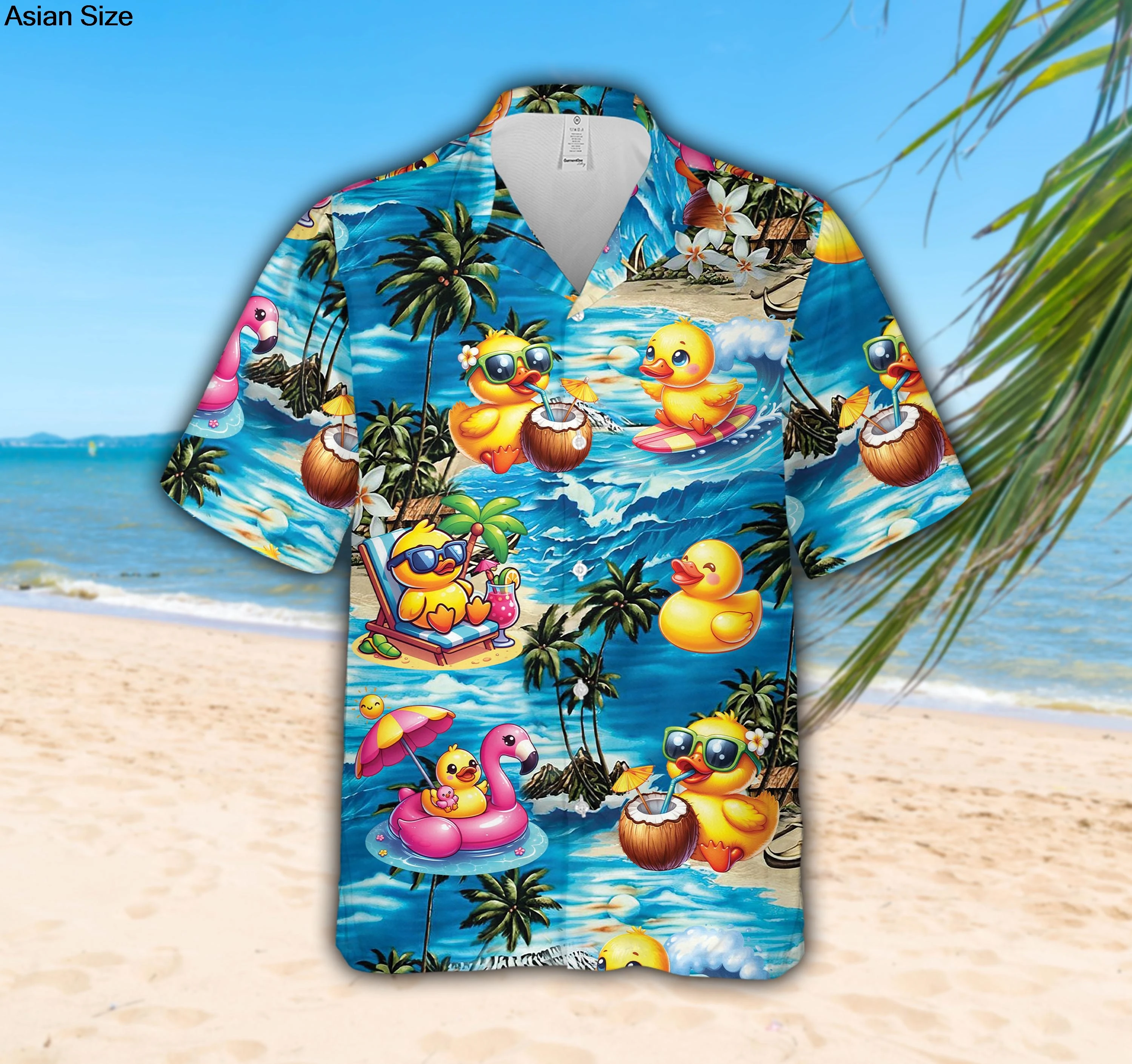 

Funny Cute Banana Duck Hawaii Shirt For Men Women Aloha Shirt, Summer Beach Vibes Shirt, Duck Lovers Shirt, Fruit Button Shirt