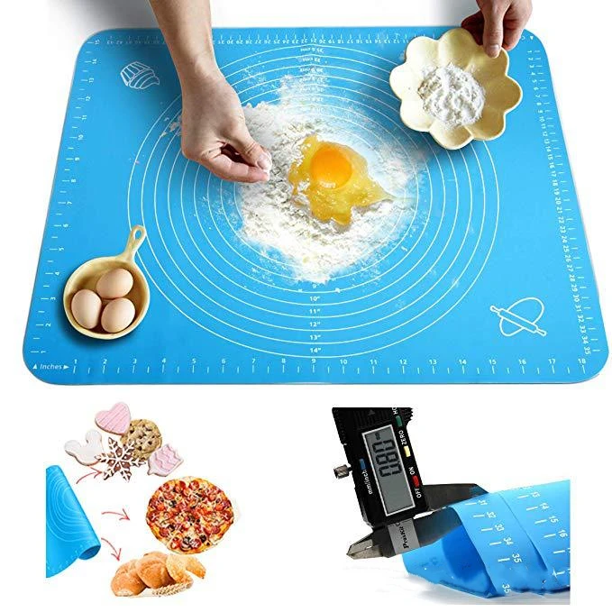 Silikon Back Matte Kneten Teig Matten Pizza Kuchen Blatt Kochen Grill Gadgets Backformen Tisch Pad Küche Gebäck Zubehör – Detail 4