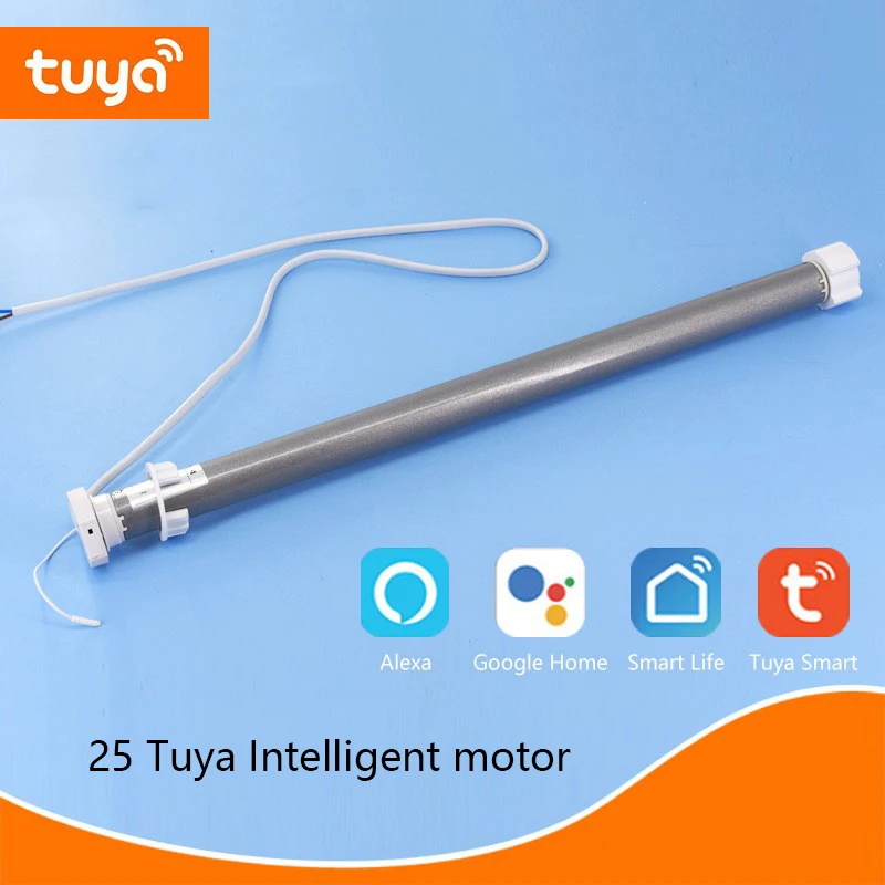 25TEQ tuya intelligent 38tube electric soft gauze curtain automatic electric roller shutter silent tubular motor with Dooya code