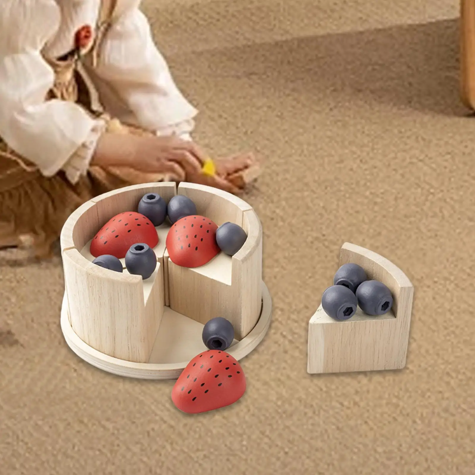 Faire semblant de jouer nourriture jouet éducatif gâteau au thé, en bois, ensemble de jeu de cuisine pour enfants