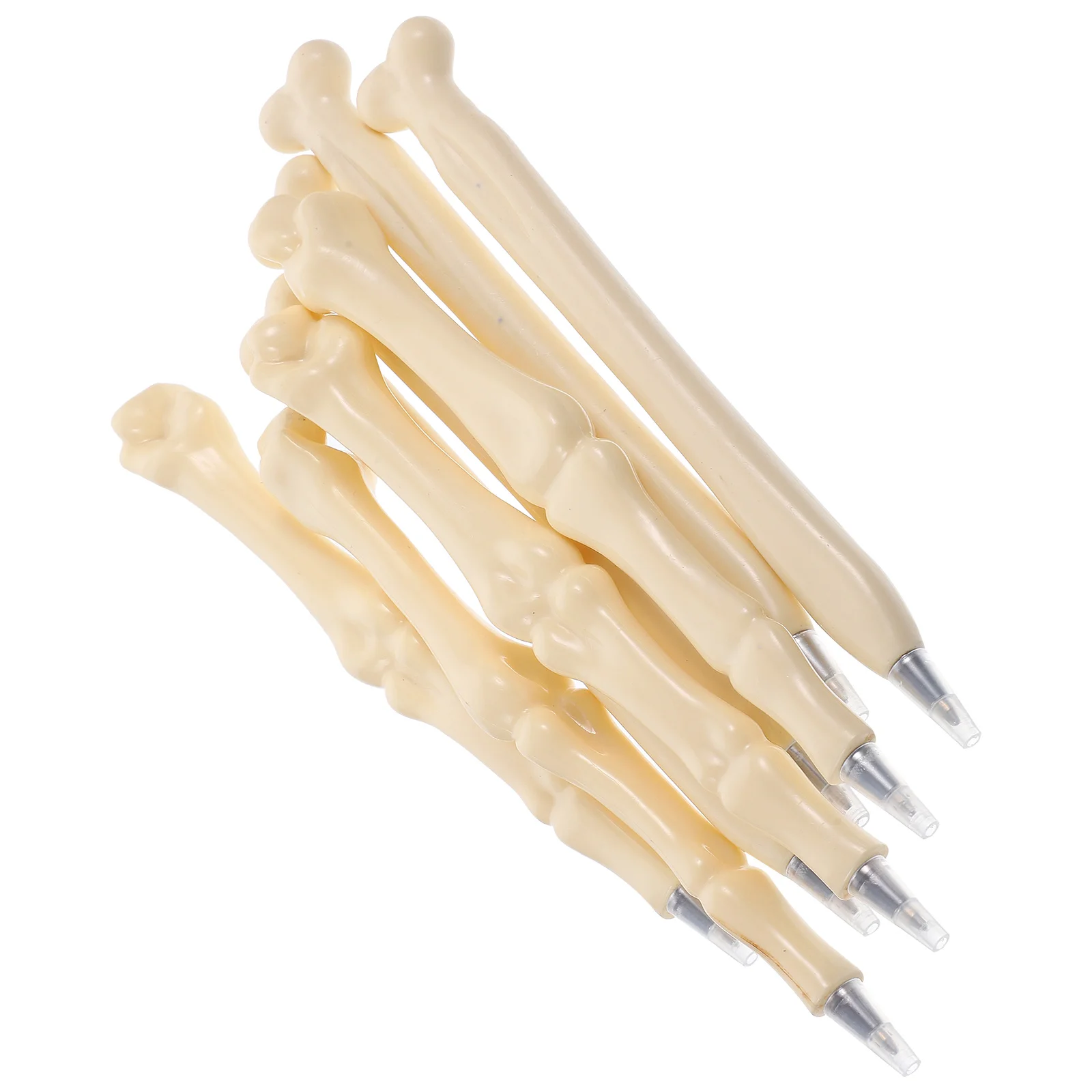 

8 Pcs Bone Shaped Ballpoint Pens Blue Black Ink Creative Gothic Office School Supplies Smooth Writing Gifts Students