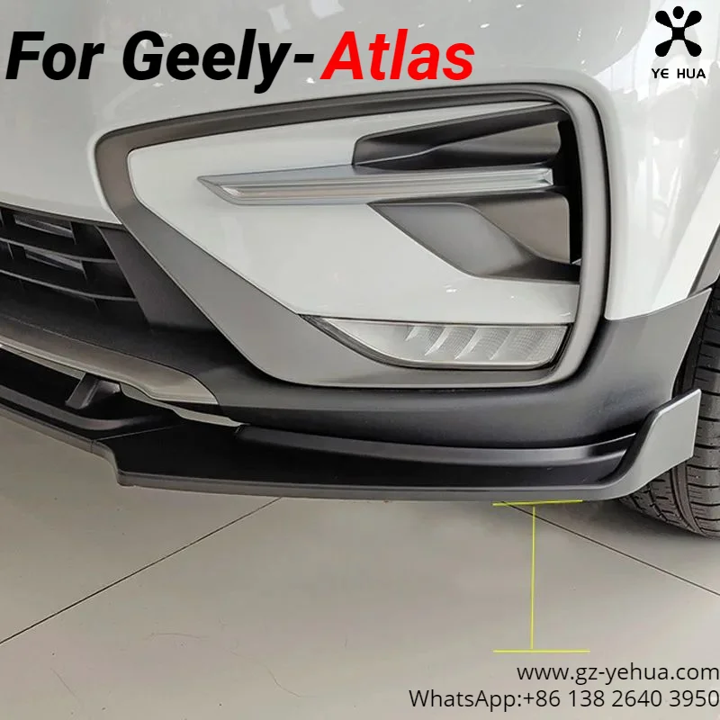 For Geely Atlas Pro Azkarra Boyue Pro 2020-2023 Car Front Shovel Front Bumper Lip Exterior Parts Automobiles Accessories