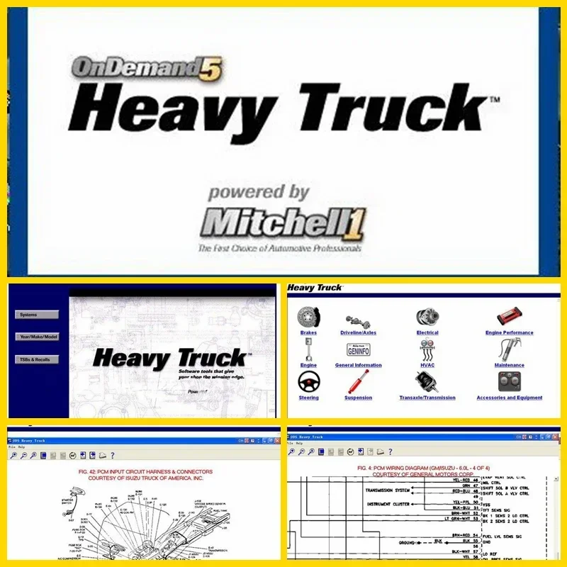 2024 M-Itchell Zware Vrachtwagen Diagnostische Software 2005 Automatische Diagnose Data Diagnostische Truck On-demand5 Reparatie Informatie Scan Tool