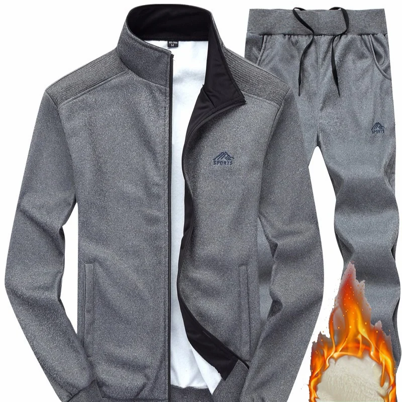 新入荷 裏起毛 厚手 暖かい 大人用 刺繍入り カーディガン ツーピース スポーツセット メンズ 長袖 パンツ ニット カジュアルセット