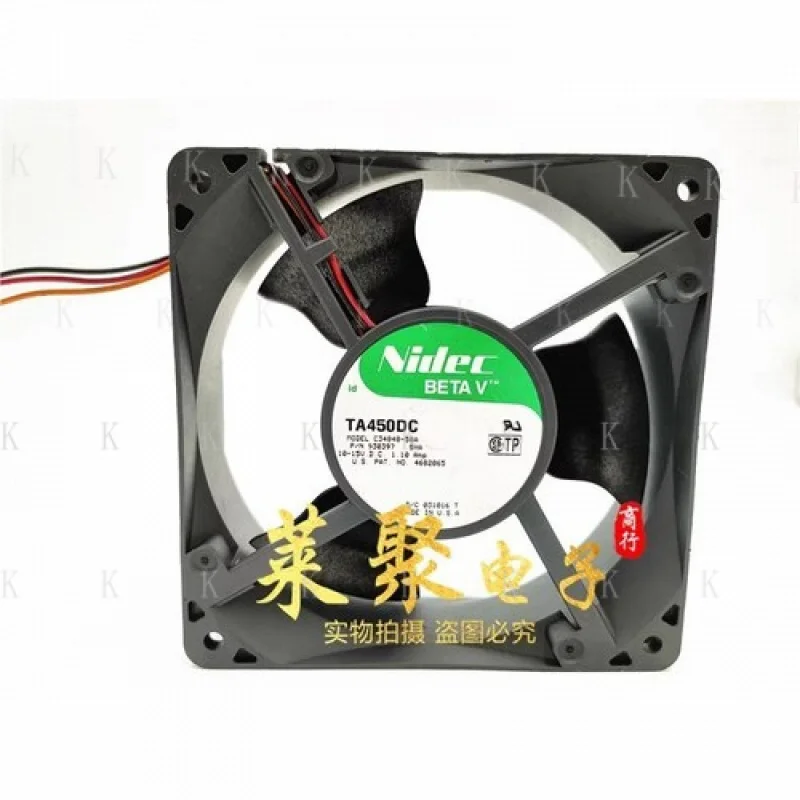 C  FOR   Nidec C34848-58A 930397 12038 DC10V-15V 1.10A 12CM 3-Wire Cooling Fan