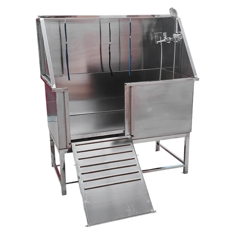 

【Best-selling】Pet Equipment Stainless Steel Shower Bathtub Cleaning Sink Animal Grooming Bath Tub for Dog Wash