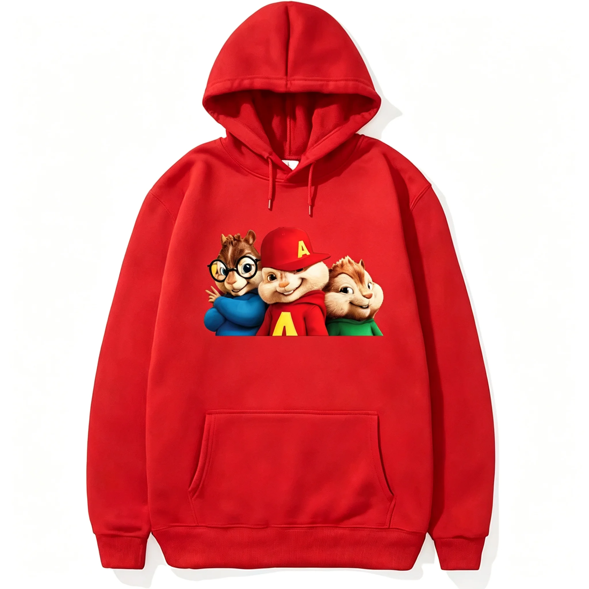 Alvin and The Chipmunks_ The Squeakquel's Funny Sweatshir Hoody Long-sleeved Crewneck Pullover Sweatshirt Friends Best Gift top