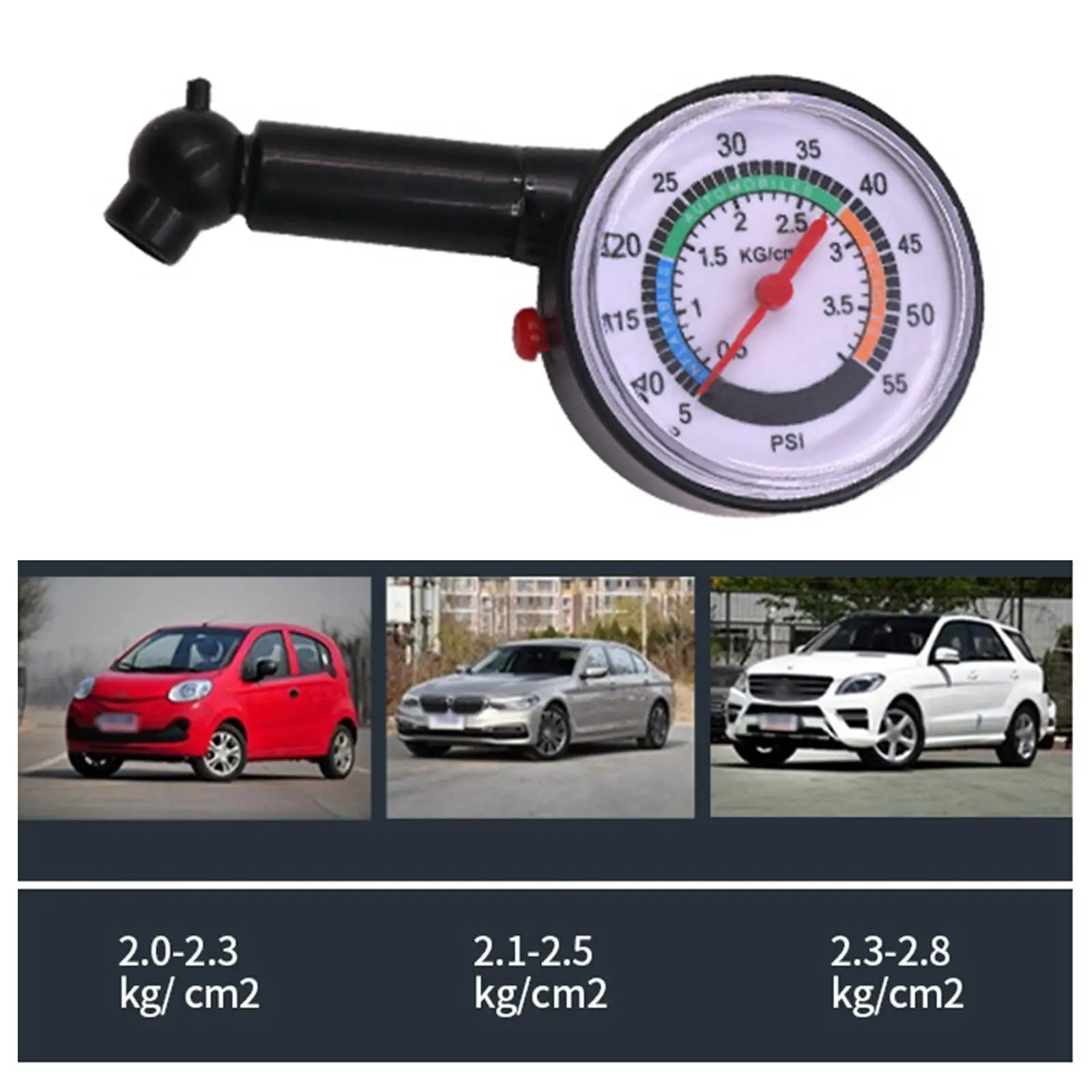 Air Pressure Gauge Easy to Read Mechanical Tire Gauge Car Truck