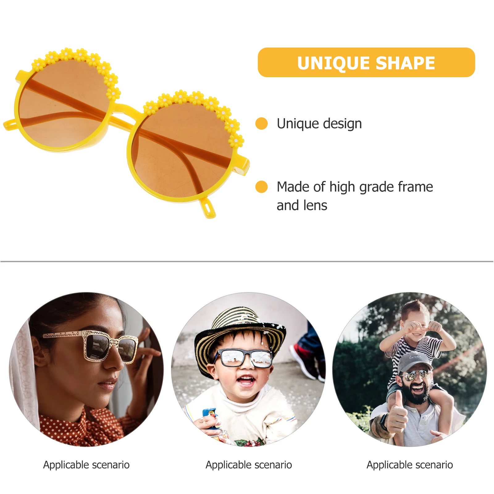 

1 Pair Sunglasses Flower Design Party Glasses For Outdoor Beach Summer Travel Decorative Eyewear Funny
