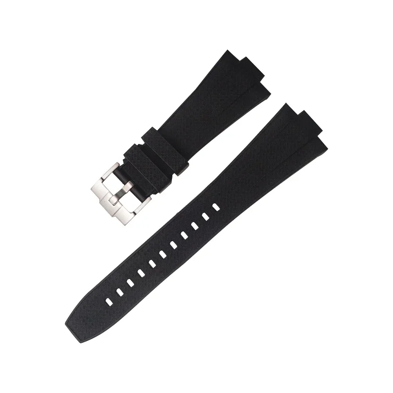 Silicone Watch Strap Suitable Tisso PRX40 Super Gamer Liquid Silicone Bnde T137.407/410 8mm Waterproof Braided Texture Strap