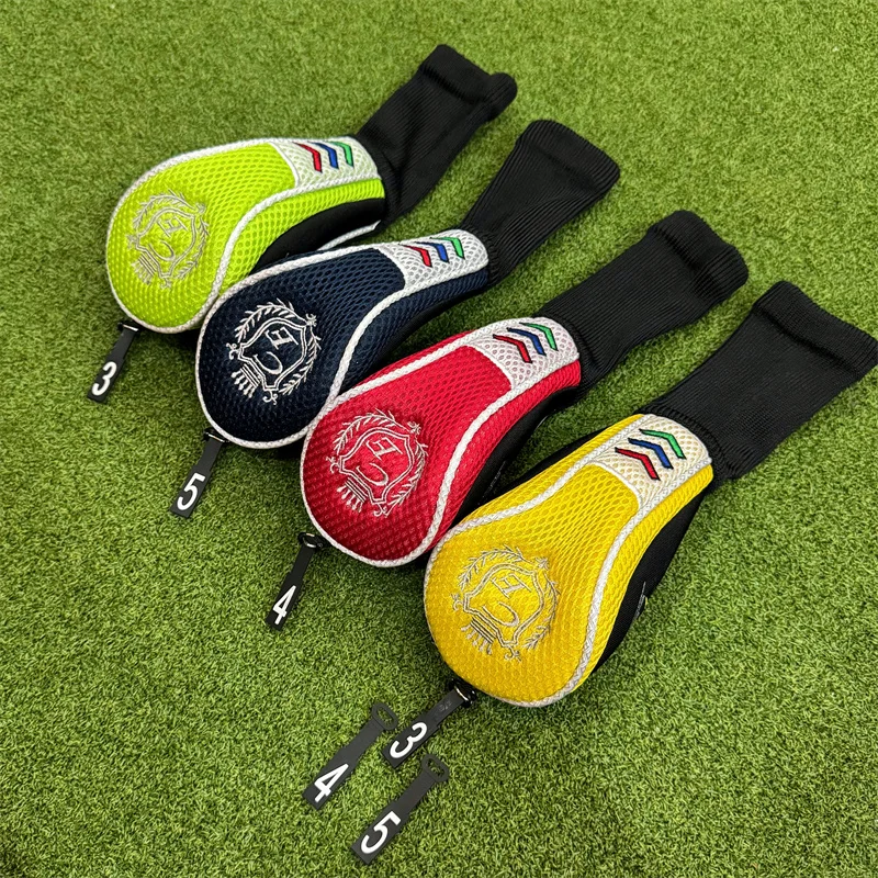 Cosmo.Eagle Golf Club Cap Cover for Iron and Wood Clubs U3 U4 U5 with Number Label, Mesh Embroidered Golf Club Head Protective C