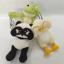 Soft Eye-coverying Frog Plush Toys Doll Pillows Suffted Animal Panda Duck Rabbit Toy Kawaii Bunny Pushies For Friend Easter Gift