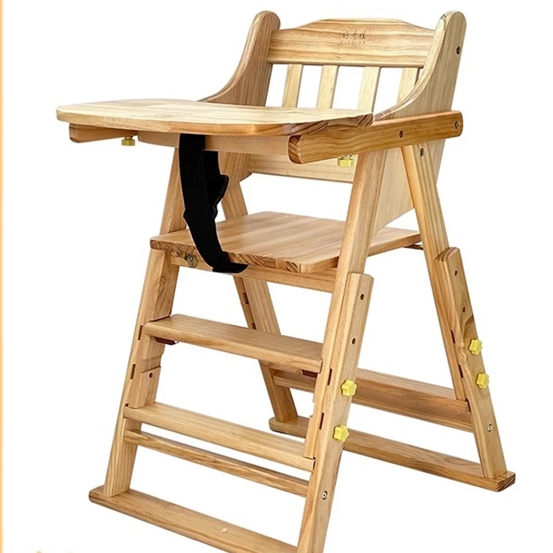 Feeding Highchair Wooden Chairs Baby Child Children'S Table And Chair Foldable Dining Silla Plegable Infantil Child Furniture