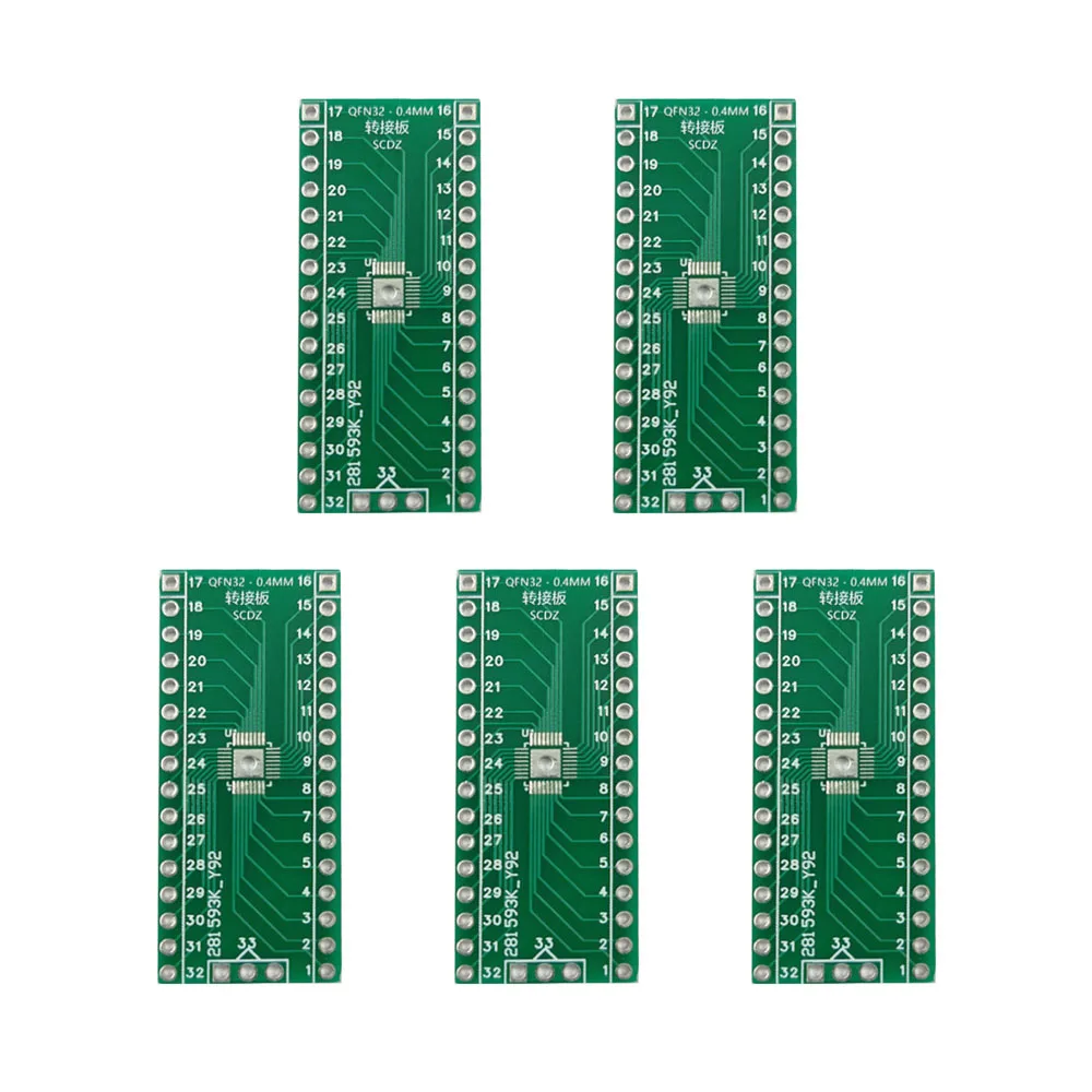 QFN32อะแดปเตอร์ Converter แผ่นแผ่น Patch SMD DIP ระยะห่าง0.4มม.Transfer Board