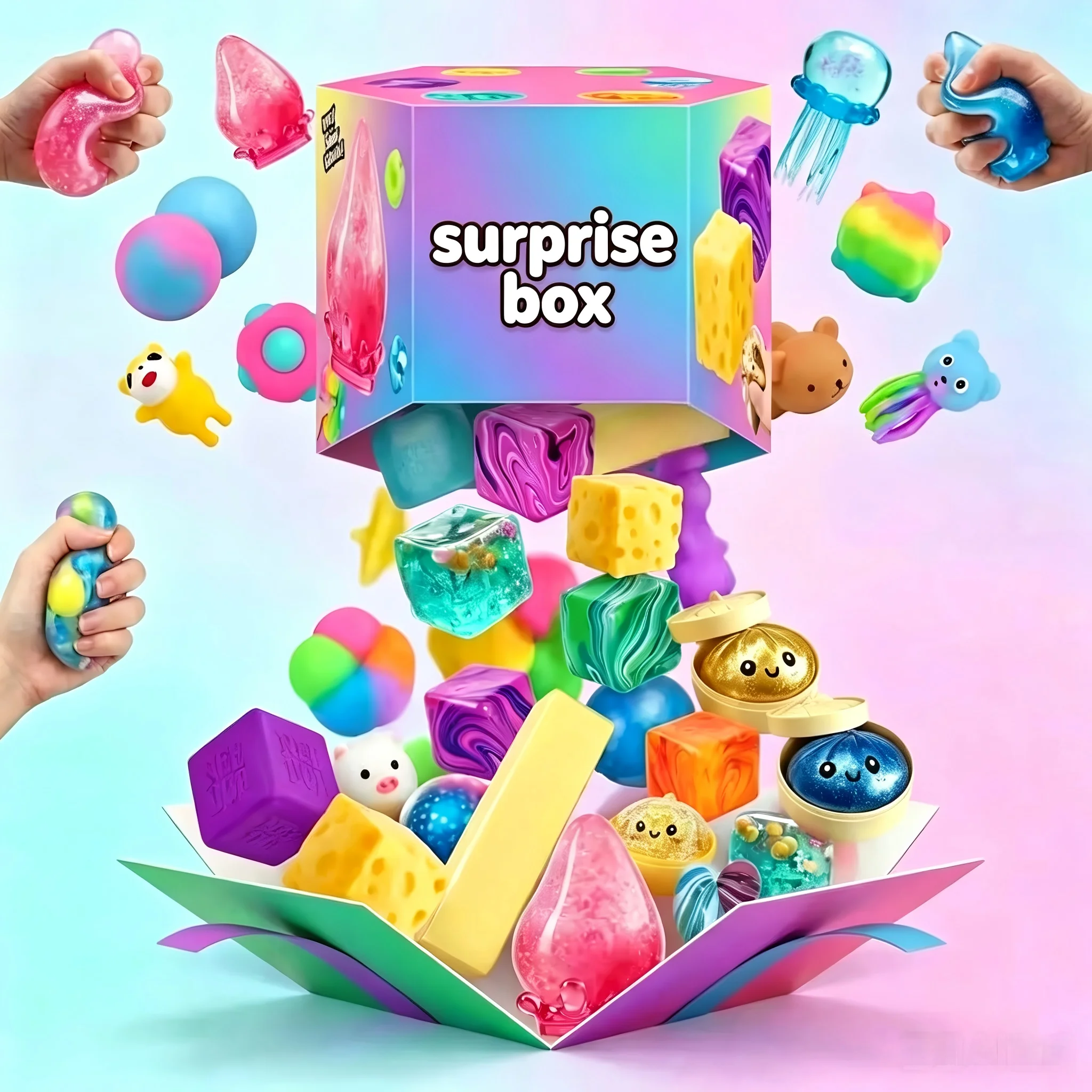 ミステリーボックス スクイーズ フィジェットトイセット サプ - Food Storage Kits のレビューと価格