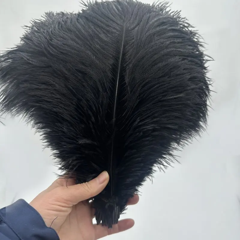 100 قطعة/الوحدة ريش النعام 15-40 سنتيمتر أبيض أسود للحرف اليدوية الزفاف الديكور حفلة الحرف اليدوية كرنفال بلوماس