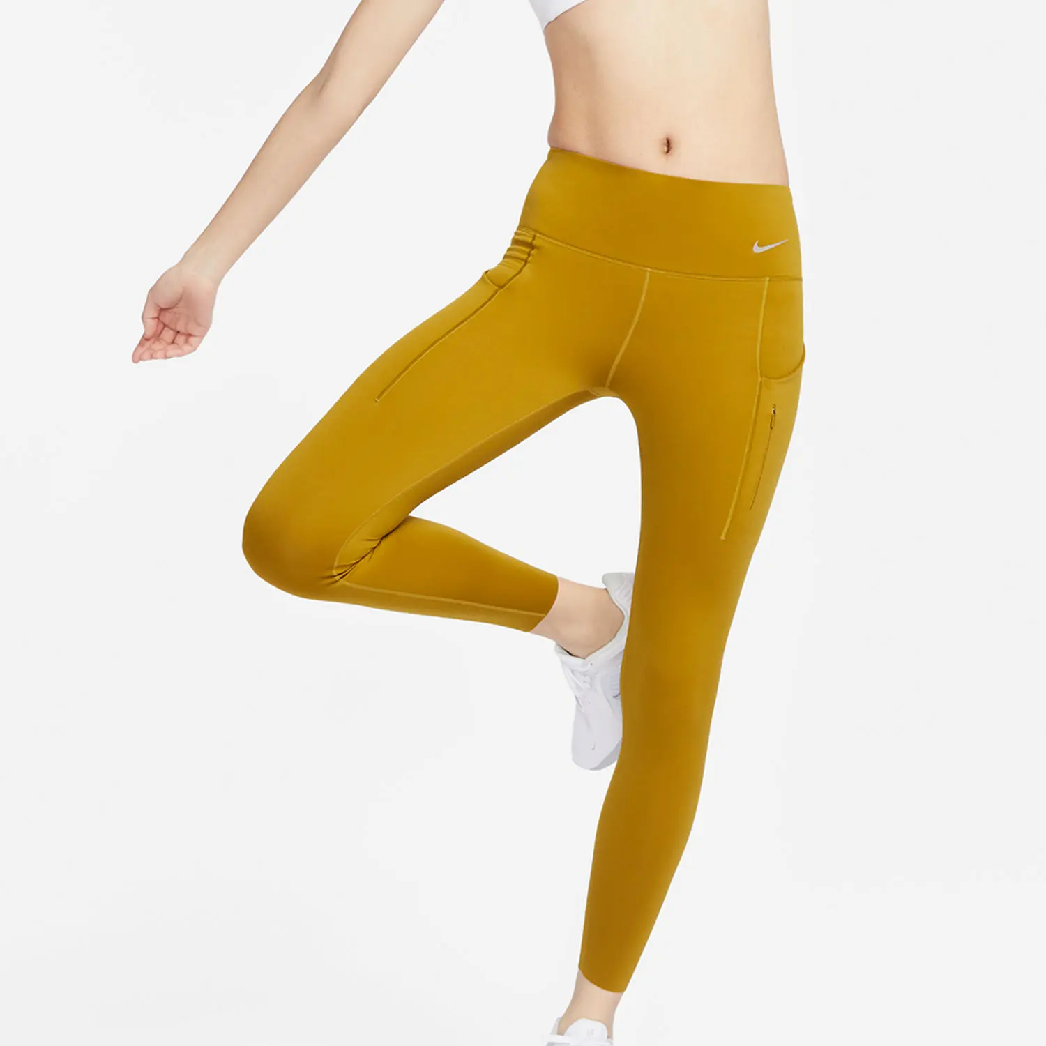 

Оригинальные новые женские спортивные облегающие укороченные брюки для тренировок и фитнеса Nike DQ5695-716