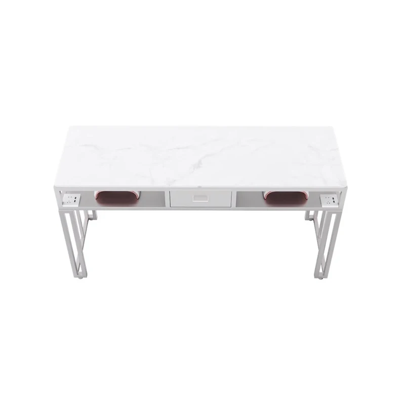 Modern Metal Legs Nail Table Professional Dust Collector Unique Simple Nail Table Italian Trendy Table Manucure Salon Furniture