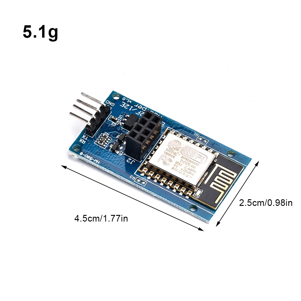 ESP8266 ESP-07 WIFI Module V1.0 4 Pin TTL Serial UART Port Controller with 2.4GHz IPEX Antenna for Arduino