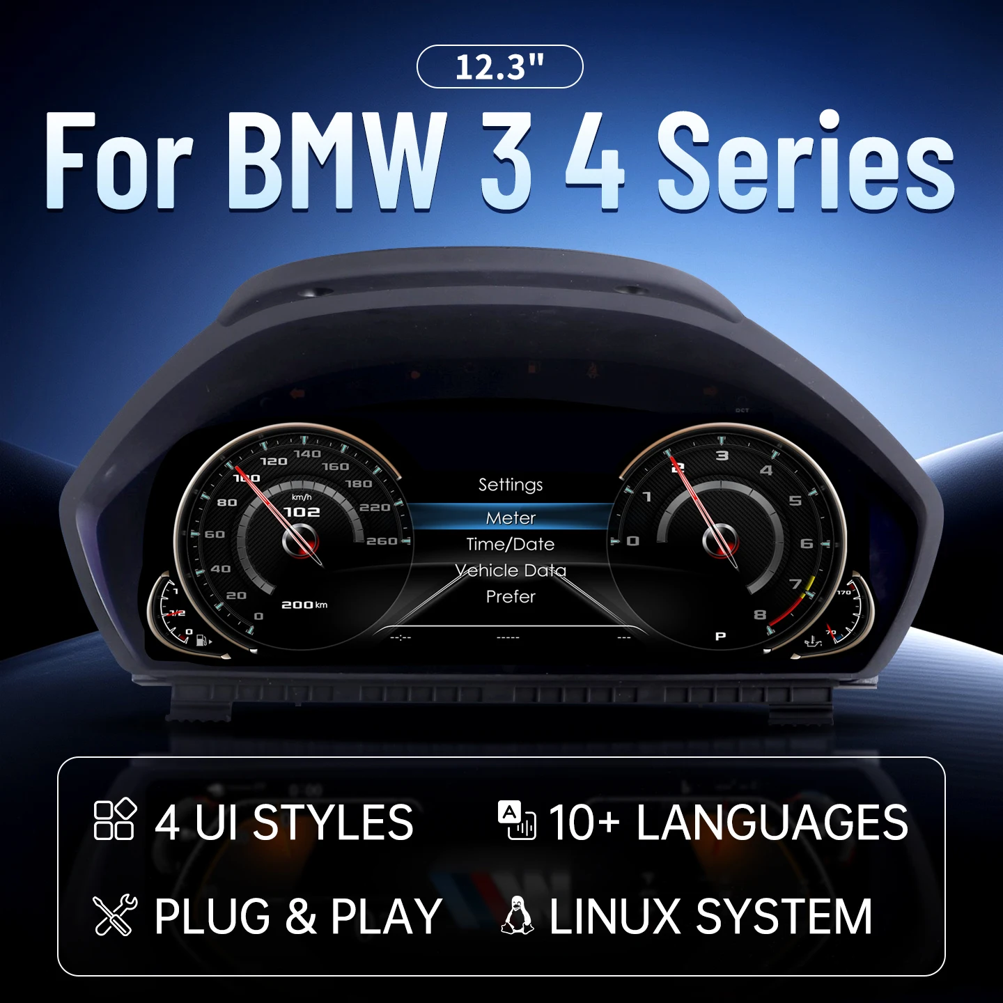 12.3 Lcd Digital Instrument Panel Cluster For BMW 3 4 Series F30 F31 F34 F32 F33 F36 Virtuele Cockpit Voor Speedometer Dashboard