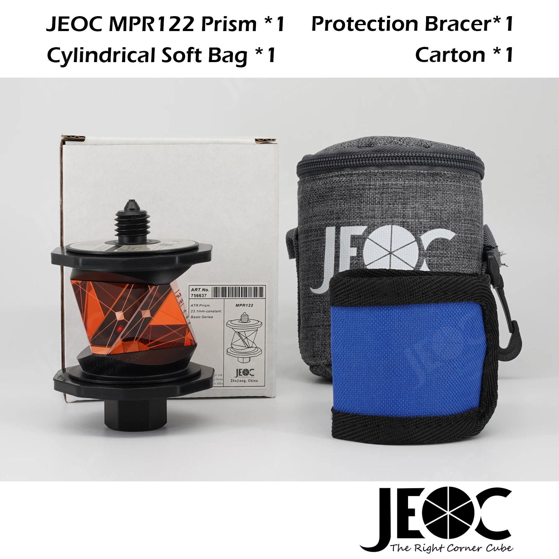 JEOC MPR122, Accurate 360 Degree Reflective Prism for Leica ATR Total-station Accessories Topography Survey Copper Coated