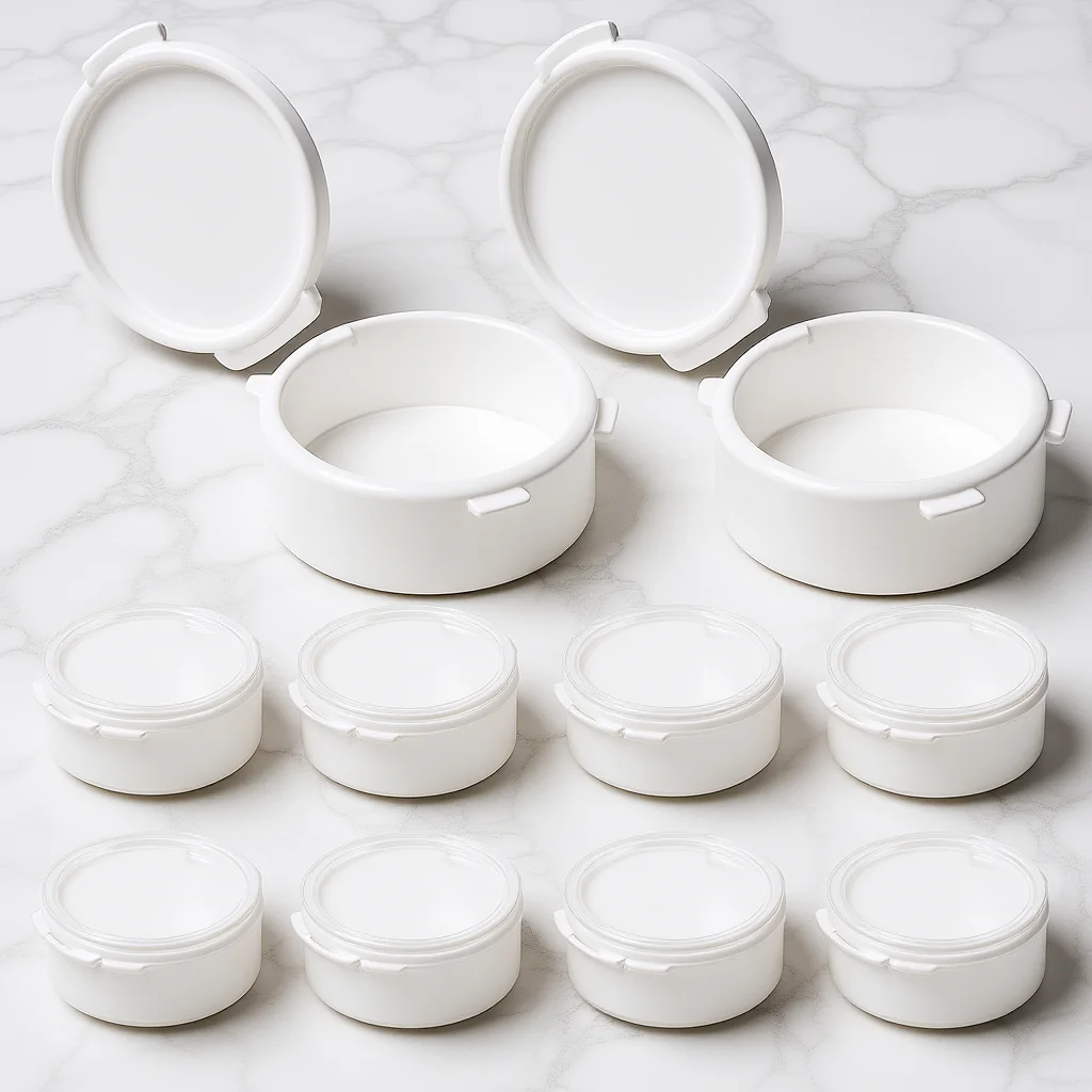 

10Pcs Earplug Storage Transparent Round PP Plastic Boxes Cover Organizer Container for Small Items Jewelry Party Favor Boxes