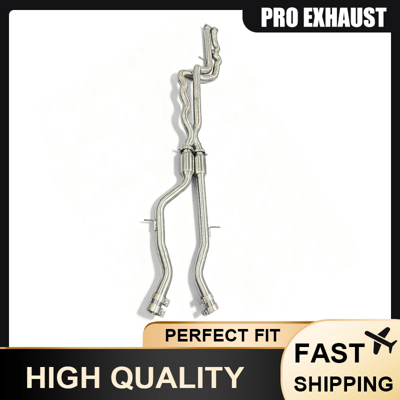 

PRO for BMW F80 M3 F82 M4 3.0T S55 70mm/2.75inches Steel Equal Length Midpipe with Resonator High Quality SUS304 Exhaust Pipe