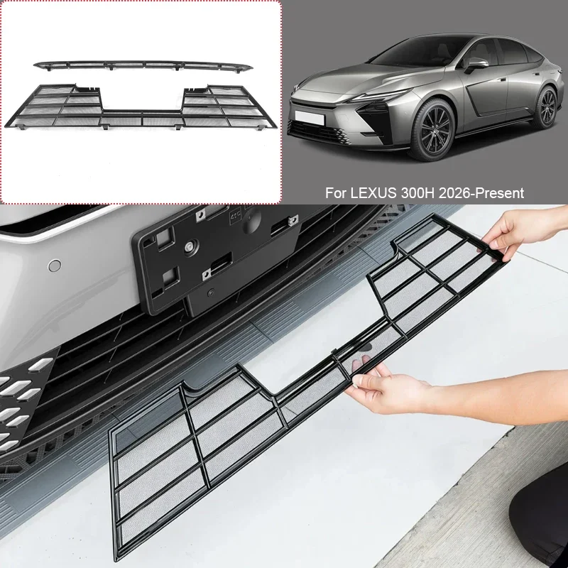 ABS Car Modify Front Buckle Insect Proof Net Front Bumper Center Intake Grille Cover Accessory For LEXUS ES 300H 2026-Present