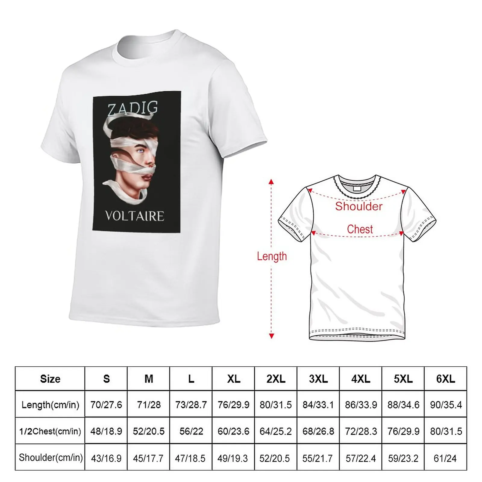 New Voltaire T-Shirt graphics t shirt aesthetic clothes korean fashion Short sleeve tee Men's t-shirts