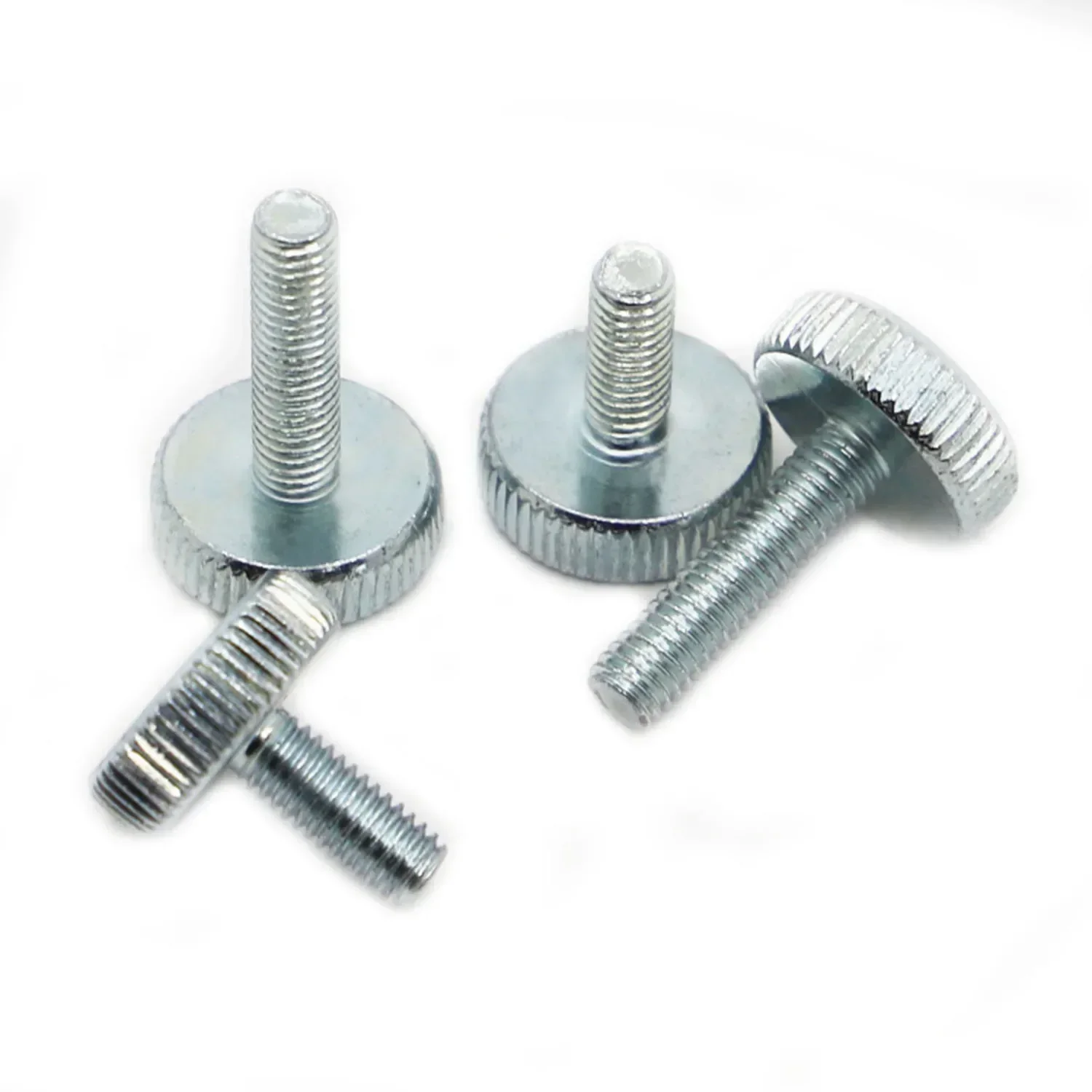 5PCS DIN653 GB835 M3 M4 M5 M6 M8 M10 Knurl Flat Head Hand Tighten Thumb Screw Bolt Curtain Wall Glass Thumbscrew Adjust Toolless